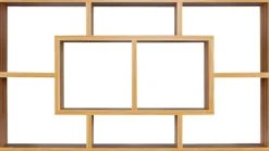 WOHNLING Spaanplaat Wandplank 8 850 x 160 x 475 mm Bruin Beuken