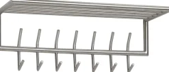WOHNLING Wandkapstok WL6.448 Metaal Zilver Wandmontage 7 Haken