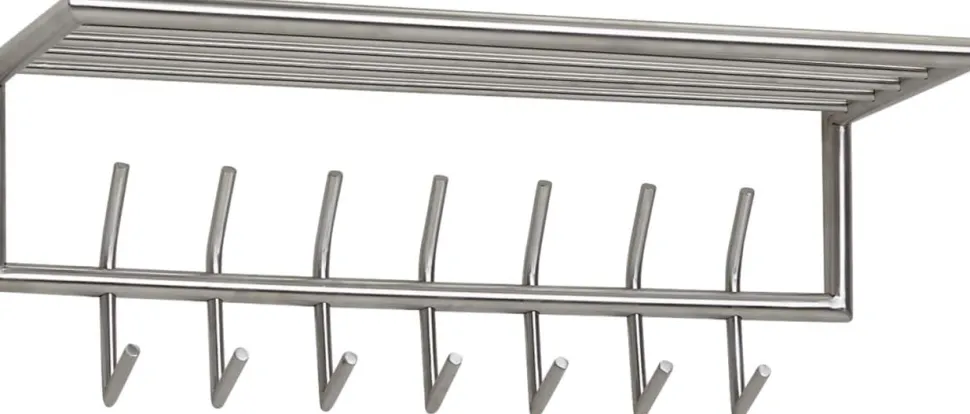 WOHNLING Wandkapstok WL6.448 Metaal Zilver Wandmontage 7 Haken
